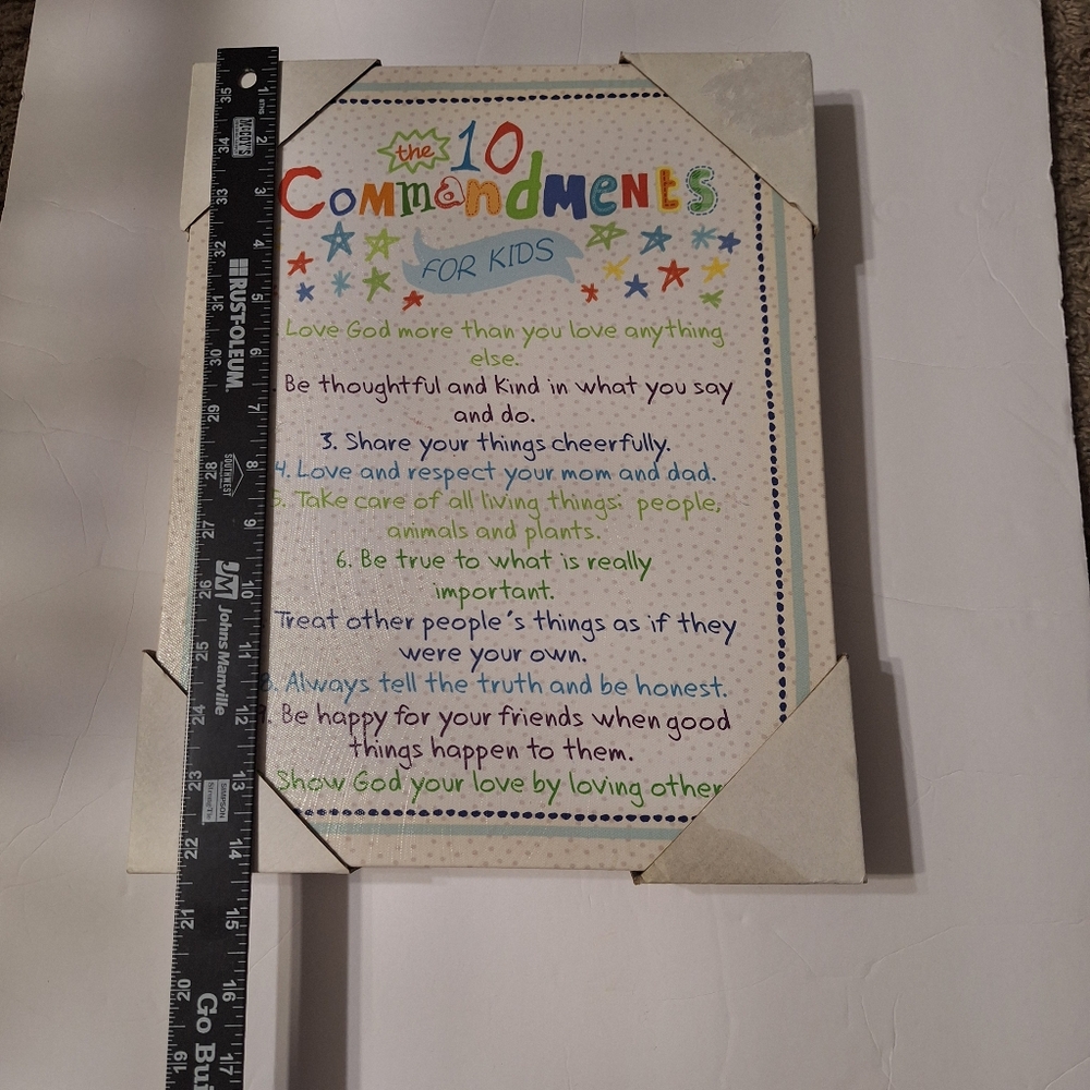 The 10 Commandments for kids Wall Decor - Picture 6 of 10